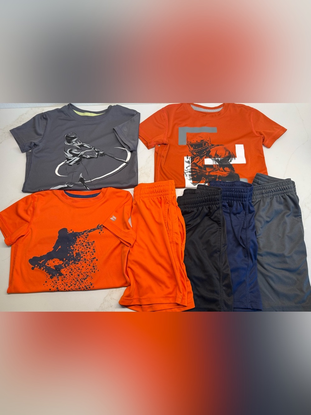 Boys XS 4/5 Clothing Lot Cat & Jack All in Motion Tees Shorts 7pc